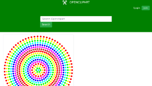 openclipart圖庫：Prismatic Radial Dots-資源代表圖