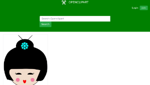 openclipart圖庫：Geisha cartoon縮圖
