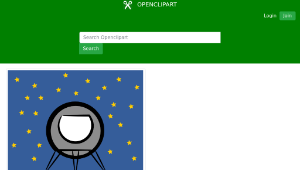 openclipart圖庫：Rocket Ship on Red Planet縮圖