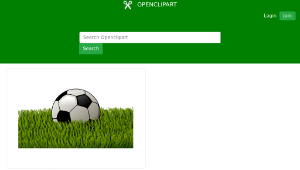 openclipart圖庫：Soccer ball on grass 2-資源代表圖
