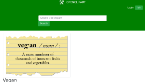 openclipart圖庫：Vegan-資源代表圖