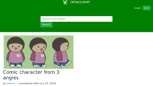 openclipart圖庫：Comic character from 3 angles-資源代表圖