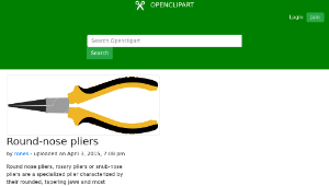 openclipart圖庫：Round-nose pliers