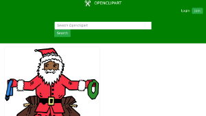 openclipart圖庫：Santa Giving Presents-資源代表圖