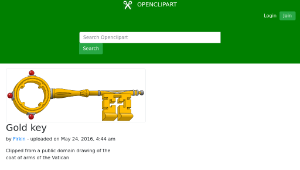 openclipart圖庫：Gold key-資源代表圖