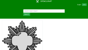 openclipart圖庫：Silver Award Pin-資源代表圖