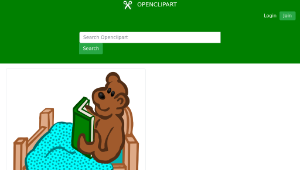 openclipart圖庫：resting bear - coloured