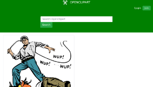 openclipart圖庫：Ivory trader whipping old medicine man縮圖