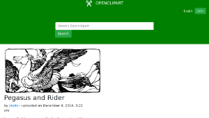 openclipart圖庫：Pegasus and Rider