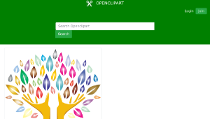 openclipart圖庫：Prismatic Hands Tree No Background-資源代表圖