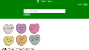 openclipart圖庫：Valentine Conversation Hearts縮圖