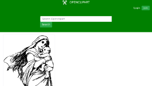 openclipart圖庫：Madonna and child縮圖