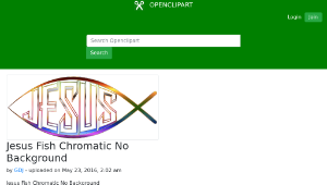 openclipart圖庫：Jesus Fish Chromatic No Background