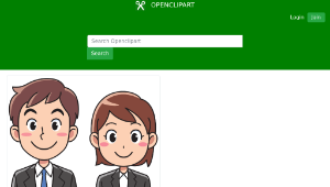 openclipart圖庫：Business man and woman - positive looking-資源代表圖