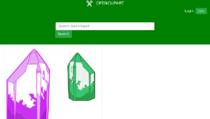 openclipart圖庫：Quartz Crystals縮圖
