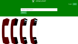 openclipart圖庫：Phone handset-資源代表圖