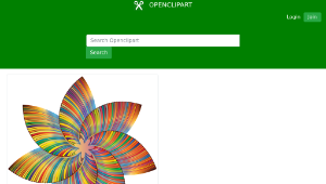 openclipart圖庫：Colorful Flower Line Art 2