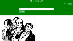 openclipart圖庫：Four Gents Drinking