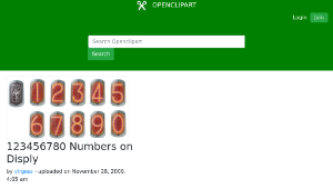 openclipart圖庫：123456780 Numbers on Disply-資源代表圖