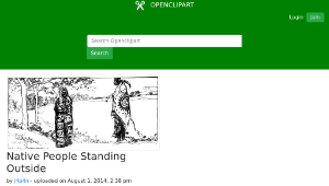 openclipart圖庫：Native People Standing Outside