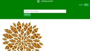 openclipart圖庫：Gold Flower Petals Variation 5-資源代表圖