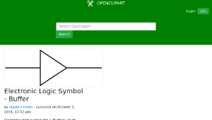 openclipart圖庫：Electronic Logic Symbol - Buffer
