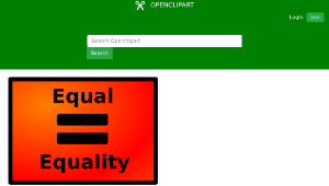 openclipart圖庫：Equal = Equality-資源代表圖