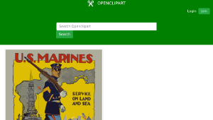 openclipart圖庫：Vintage US Marines Poster