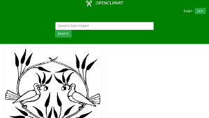 openclipart圖庫：Doves and olive branches縮圖