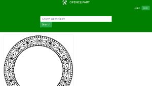 openclipart圖庫：Decorative Ornamental Round Frame Large縮圖