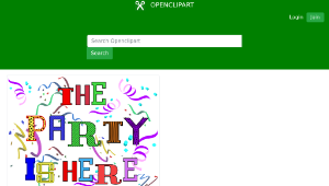 openclipart圖庫：Party Is Here