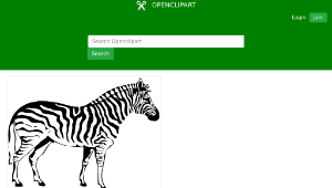 openclipart圖庫：Zebra