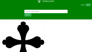 openclipart圖庫：Stylized Cross Silhouette