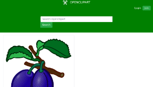 openclipart圖庫：plum - coloured