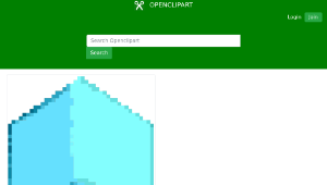 openclipart圖庫：Pixel Log Cabin Winter