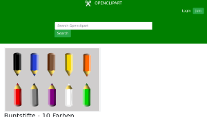 openclipart圖庫：Buntstifte - 10 Farben