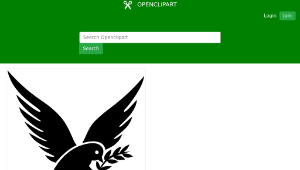 openclipart圖庫：Dove and olive branch 2