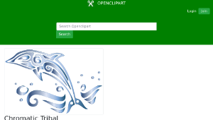 openclipart圖庫：Chromatic Tribal Dolphin 12 No Background-資源代表圖