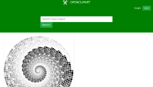 openclipart圖庫：Grayscale Swirling Circles Vortex縮圖