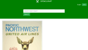 openclipart圖庫：Vintage Travel Poster Pacific Northwest縮圖