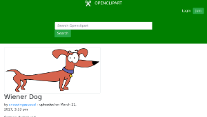 openclipart圖庫：Wiener Dog-資源代表圖