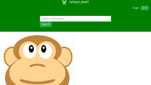 openclipart圖庫：A Monkeys Head