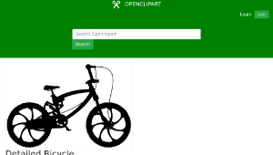 openclipart圖庫：Detailed Bicycle Silhouette縮圖