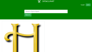 openclipart圖庫：Alphabet 13, letter H
