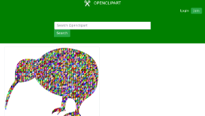 openclipart圖庫：Chromatic Triangular Kiwi Bird