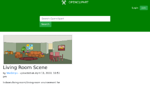 openclipart圖庫：Living Room Scene