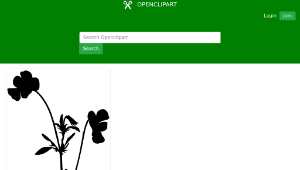 openclipart圖庫：Heartsease (silhouette)