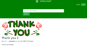 openclipart圖庫：Thank you 2