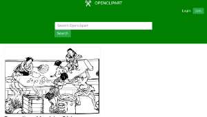 openclipart圖庫：Pounding Mochi - Old Japan