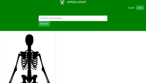 openclipart圖庫：Skeleton Silhouette